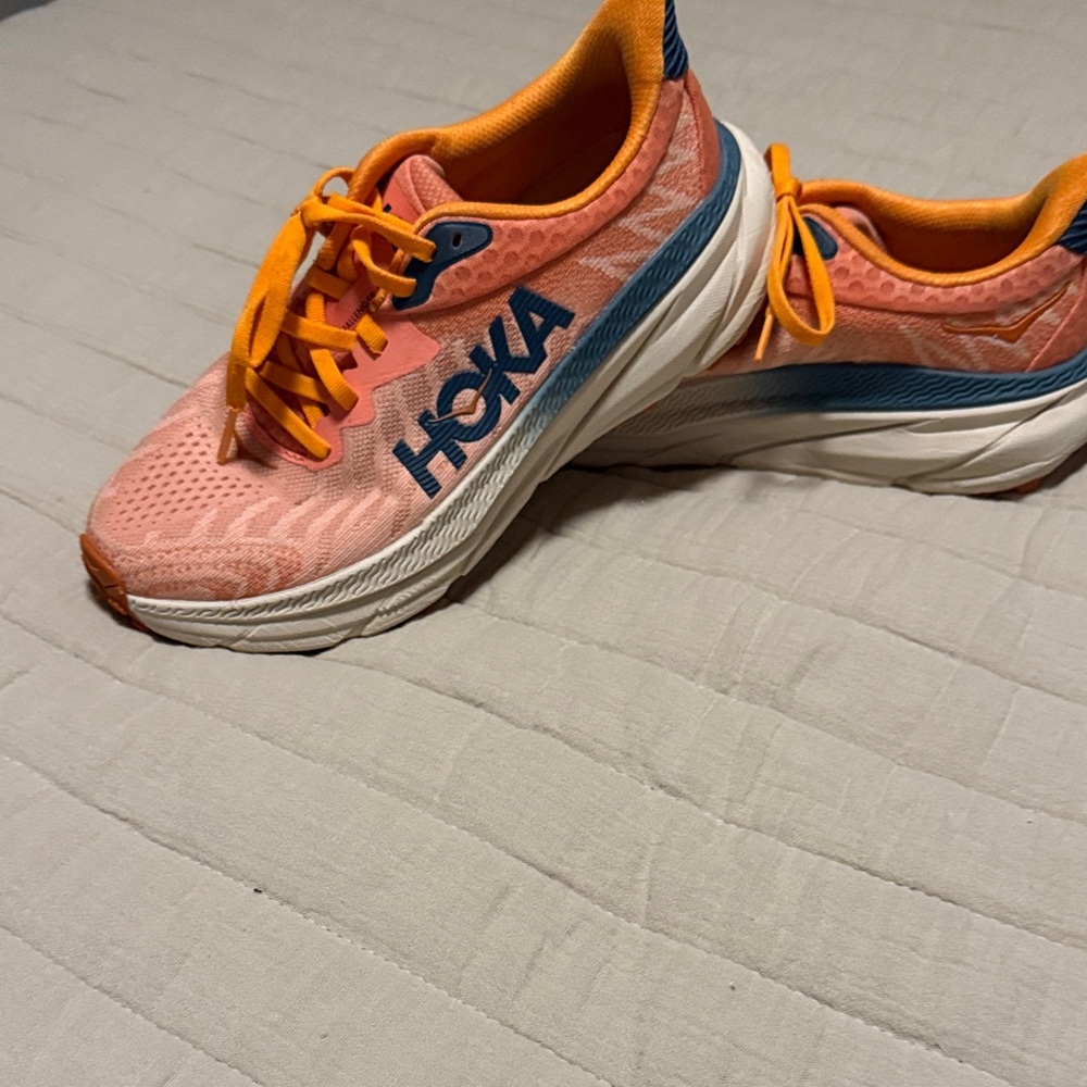 Hoka Sneakers - Coral and Tangerine